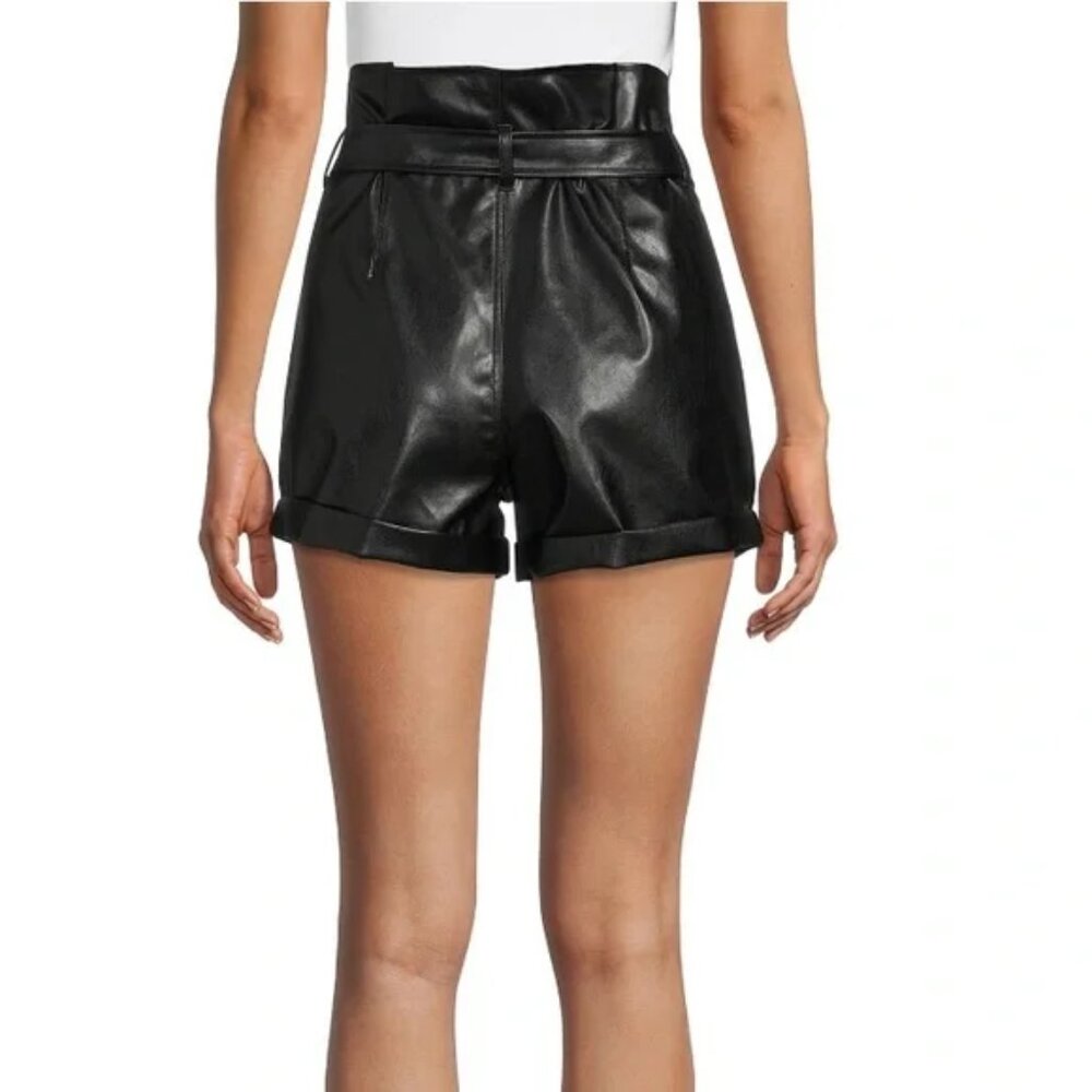 NWOT Madden Paperbag Faux Leather Shorts - Picture 2 of 9